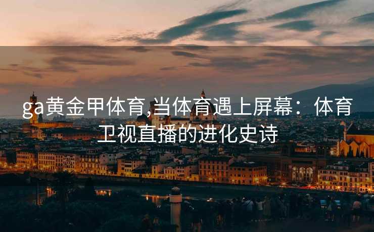 ga黄金甲体育,当体育遇上屏幕：体育卫视直播的进化史诗
