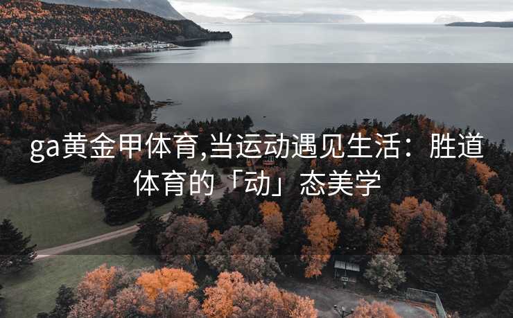 ga黄金甲体育,当运动遇见生活:胜道体育的「动」态美学