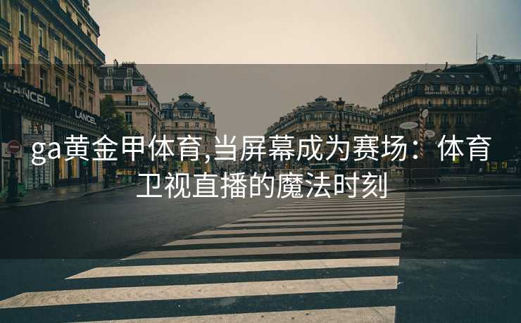 ga黄金甲体育,当屏幕成为赛场：体育卫视直播的魔法时刻