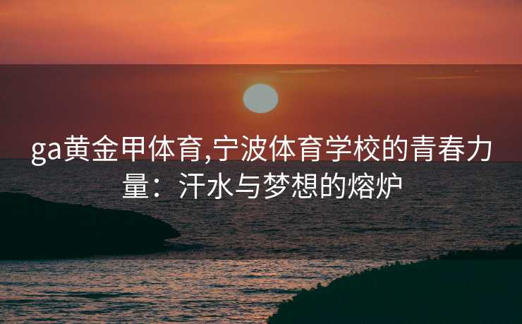 ga黄金甲体育,宁波体育学校的青春力量:汗水与梦想的熔炉