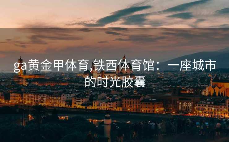 ga黄金甲体育,铁西体育馆：一座城市的时光胶囊