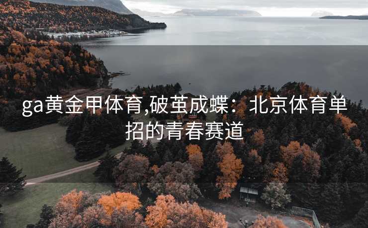ga黄金甲体育,破茧成蝶：北京体育单招的青春赛道